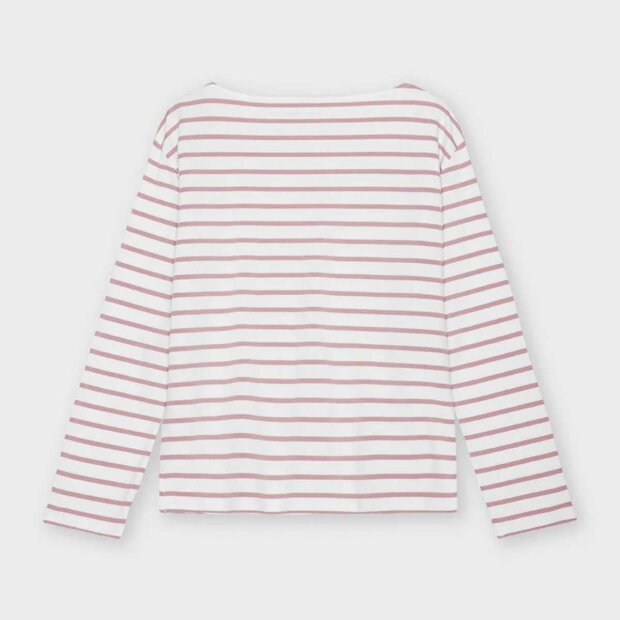 MOSHI MOSHI MIND - BLESSED STRIBET SWEATSHIRT | ECRU/DUST ROSE