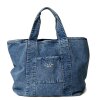 LALA BERLIN - EAST WEST TOTE MERGE DENIM | WASHED BLUE