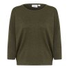 SAINT TROPEZ - MILA SZ PULLOVER | ARMY GREEN MELANGE