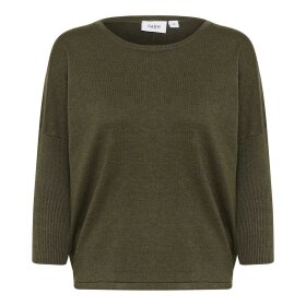 SAINT TROPEZ - MILA SZ PULLOVER | ARMY GREEN MELANGE