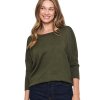 SAINT TROPEZ - MILA SZ PULLOVER | ARMY GREEN MELANGE