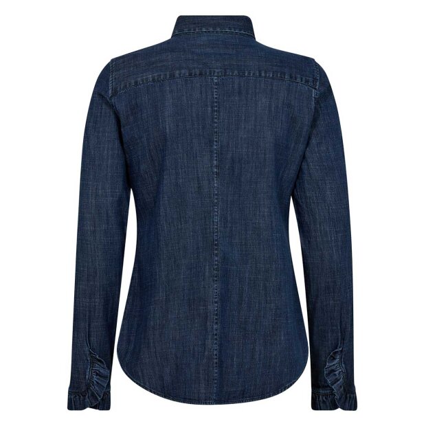 MOS MOSH - MATTIE FLIP DENIM SKJORTE | DARK BLUE