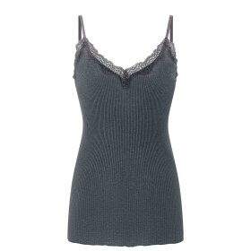 EVERYDAY HEROES - CAMISOLE W/LACE | MØRK GRÅ