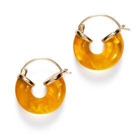 ANNI LU - PETIT SWELL HOOPS - AMBER | FORGYLDT