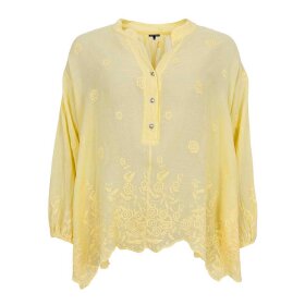 BLACK COLOUR - LAURA BLUSE | PASTEL YELLOW 