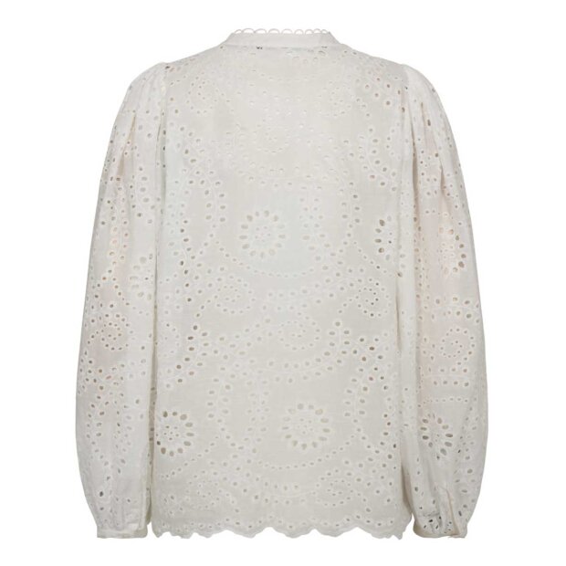 CO COUTURE - GISELLE ANGLAISE V-SHIRT | WHITE
