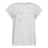 CO COUTURE - SIARA METALLIC JOY T-SHIRT | WHITE